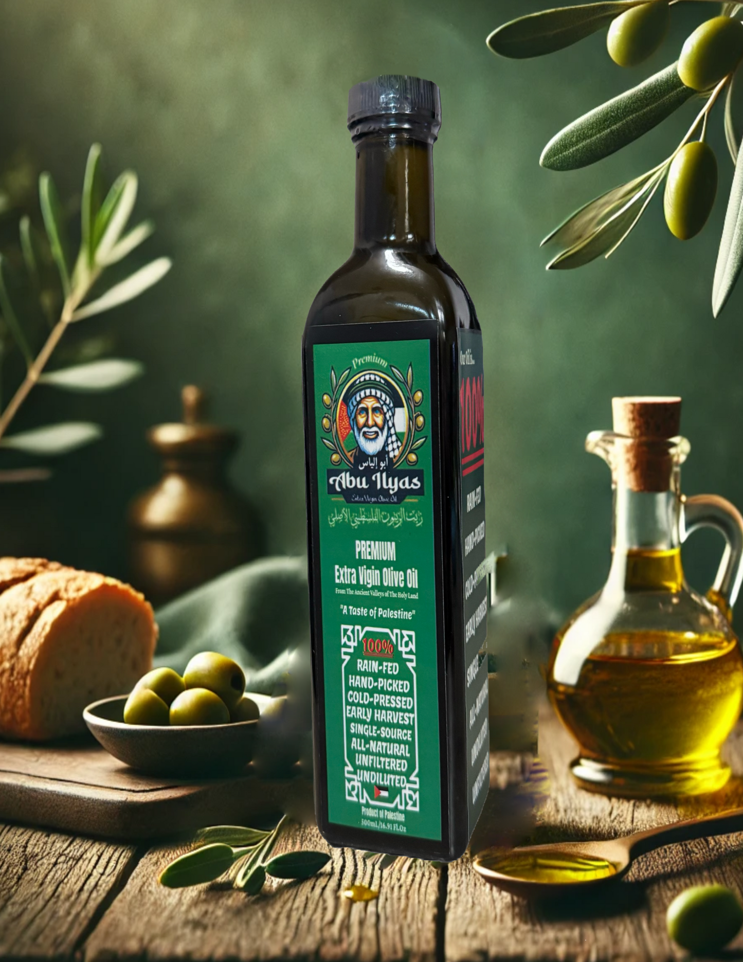 12 X 500mL Premium Palestinian Extra Virgin Olive Oil Hand Crafted