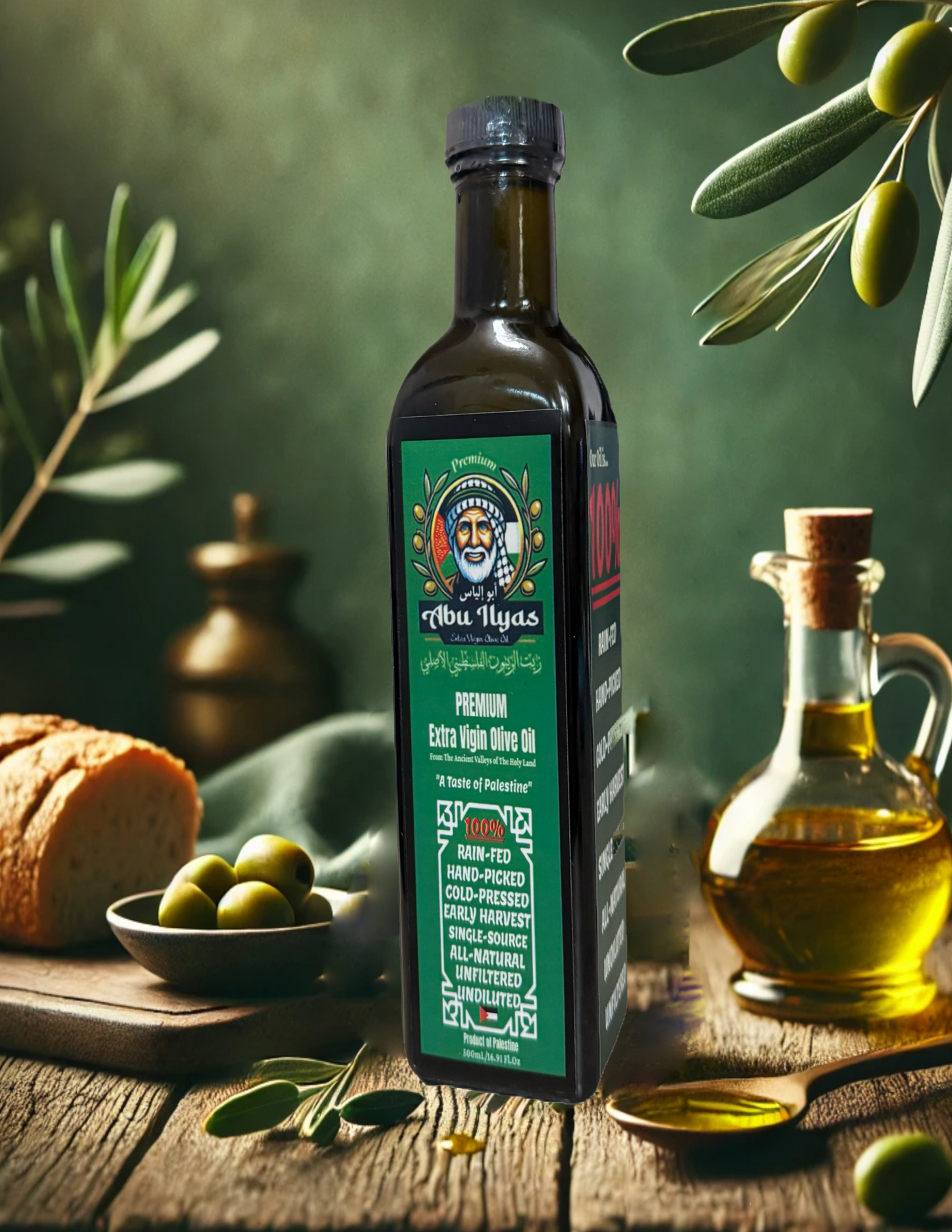 500mL Premium Palestinian Extra Virgin Olive Oil Hand-Crafted